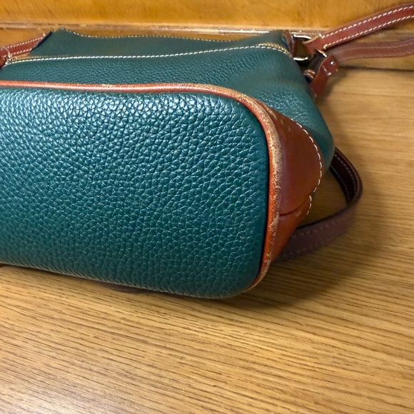 Dooney & Bourke Pebble Grain Small Tassel Crossbody – Green & Brown – $228 MSRP - Picture 5 of 9